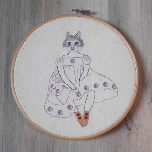 Motif de broderie chat - Fiche n� 2
